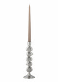 Metina Candle Holder Silver Aluminum