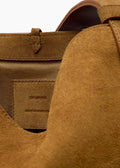 The Norma Tote Maple Brown Suede