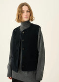 Cas Teddy Vest Dark Navy