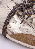 Sneaker Ikigai Crackle Beige Dettaglio Oro Laminato