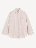 Derris Organic Cotton Shirt Old Beige Classic Stripe