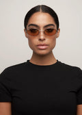 Rosie Solbrille Silver & Brown
