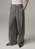 Elina Classic Gab Trousers Medium Grey