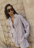 Lea Beige Stripe Shirt