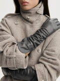 Gemini Brushed Grey Leather Gloves