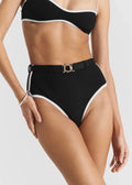 Ribbed Sport Bottom Black Badetøy