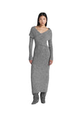 Amaya Knitted Dress Grey Melange