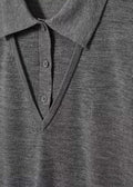 Bergen V Polo Grey Melange