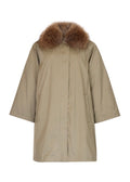 Padded A-line Parka Green