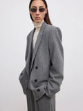 Flannel Blazer Light Grey Melange