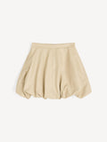 Brey Leather Skirt Old beige