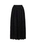 Broderie Anglaise Maxi Skirt Black