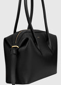 Brioche Duffle Black Pebble Grained Leather