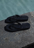 Tapered Platform Flip Flop Black