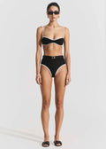 Ribbed Bikini Top Black Badetøy