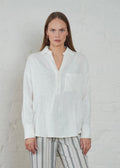 Hills Linen Blend Shirt Off-white