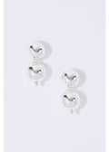 Silver Sphere Studs Earrings