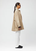 Marine Oversized Trench Coat Jet Khaki