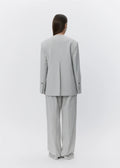 Suzette Classic Wool Blazer Misty Blue Melange