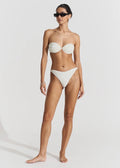 Twisted Bikini Bottom Creme White Badetøy