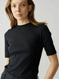 Marianne Rib Tee Black