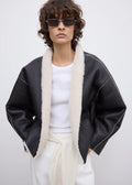Short Reversible Shearling Jacket