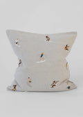 Surfers Embroidered Cushion Cover