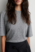 Amala Knit O-Neck Mid Grey Melange
