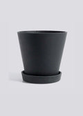 Flower Pot With Saucer Large Black