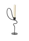 Valse Candle Holder High Black