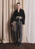 Iben Atari Embellished Shirt Ink Black