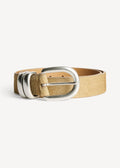 Zoira Leather Belt Wood
