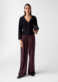 Amelia Wool Trouser Burgundy