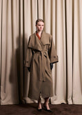 Iben Atari Oversized Trenchcoat Khaki Brown