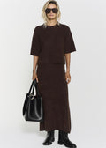 Israa Knitted Skirt Mocha Brown