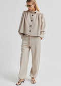 Zoie Cargo Trousers Light Beige Melange