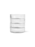 Ripple Serving Bowls Clear 4-Pakning