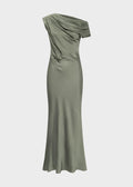 Vanessa Satin Dress Agave Green