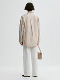 Derris Organic Cotton Shirt Old Beige Classic Stripe
