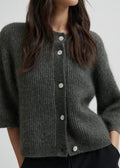 Andrea Knit Rib Cardigan Beluga