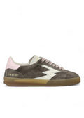 Club Sneakers White Washed Suede Pink Details