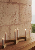 Newel Modular Candle Holder Set of 6 Travertin