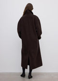 Relaxed Wool Coat Chocolate Brown