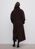 Relaxed Wool Coat Chocolate Brown