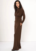 Mirel Draped Jersey Top Mocha