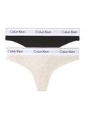 Thong 2pk Oatmel & Black