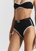 Ribbed Bikini Top Black Badetøy