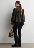 Zoine Suede Jacket Black Olive