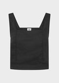 Hedi Linen Top Black