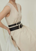 Ako Mini Belt Black & Silver